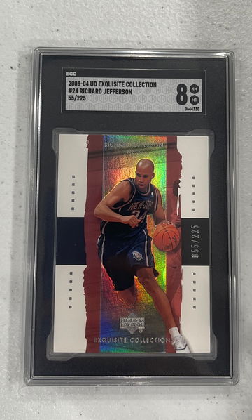 2003 upper deck exquisite collection Richard Jefferson SGC 8 