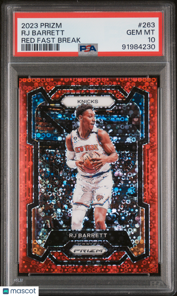 2023 Panini Prizm RJ Barrett #263 Red Fast Break PSA 10