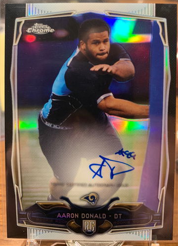 2014 Topps Chrome Aaron Donald Black Auto /25 SSP