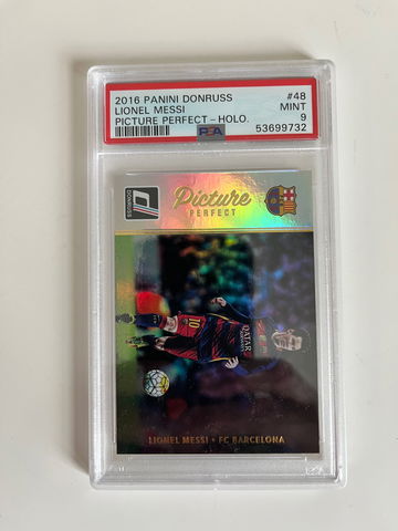 Lionel Messi 2016 Donruss Picture Perfect Holographic #48 Holo PSA 9