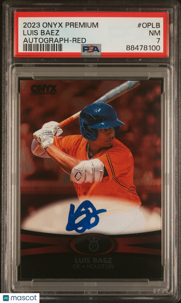 2023 Onyx Premium Autographs Luis Baez #OPLB Autograph-Red PSA 7