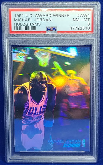 1991 U.D. Award Winner Michael Jordan Holograms #AW1 PSA 8