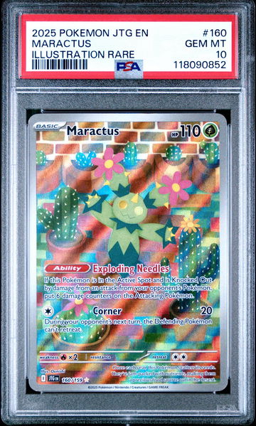 2025 Pokemon Journey Together Illustration Rare Maractus #160 /159 PSA 10