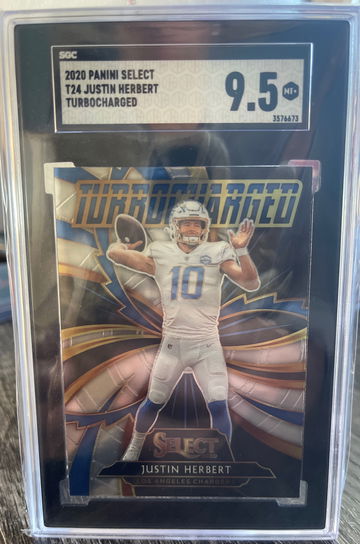 2020 Panini Select Justin Herbert RC Turbocharged SGC 9.5