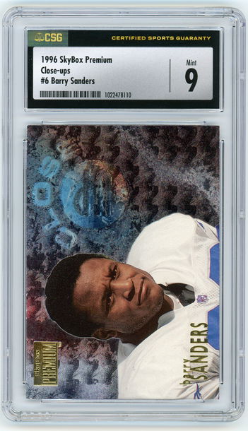 BARRY SANDERS 1996 SkyBox Premium Close-Ups #6 CSG 9
