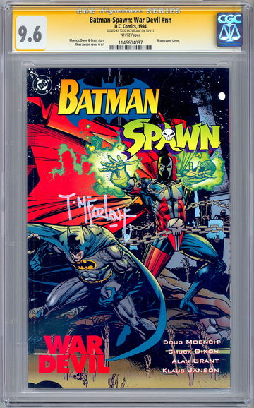 BATMAN-SPAWN WAR DEVIL #NN CGC-SS 9.6 SIGNED TODD MCFARLANE SPAWN CREATOR 1994