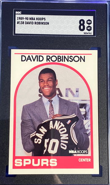 1989 NBA Hoops David Robinson Rookie - SP - SGC 8