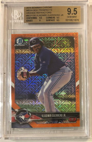 2018 Bowman Chrome Vladimir Guerrero Jr. RC #05/25 Mega Box Orange Refractor BGS 9.5 POP 1