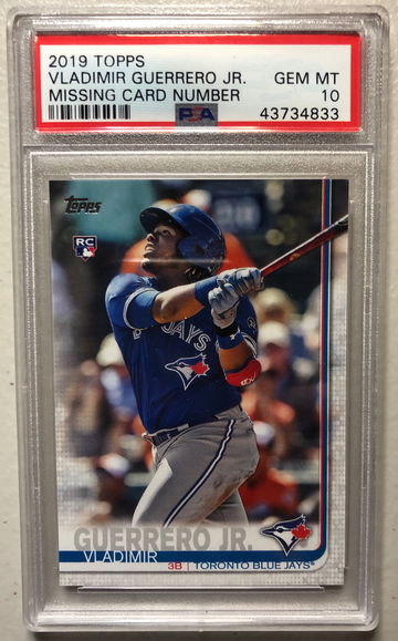 2019 Topps Vladimir Guerrero Jr. Missing Number SP