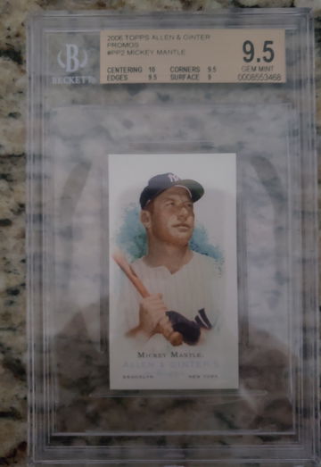 2006 Allen & Ginter Mickey Mantle Promos BGS 9.5