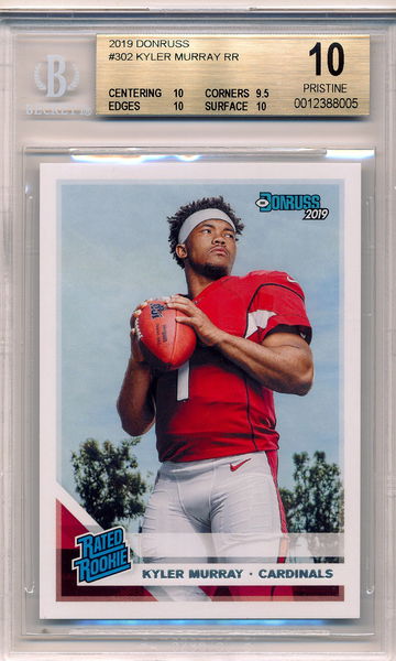 Kyler Murray 2019 Donruss BGS 10 Pristine Rookie Card RC PSA #302