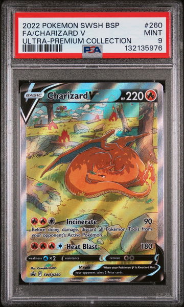 2022 Pokemon Sword and Shield Black Star Promo Ultra Premium Collection Charizard V #SWSH260 PSA 9