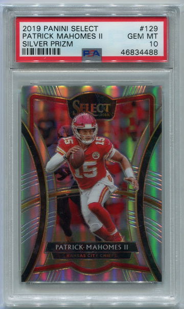 2019 Panini Select Patrick Mahomes Premier Level Silver PSA 10