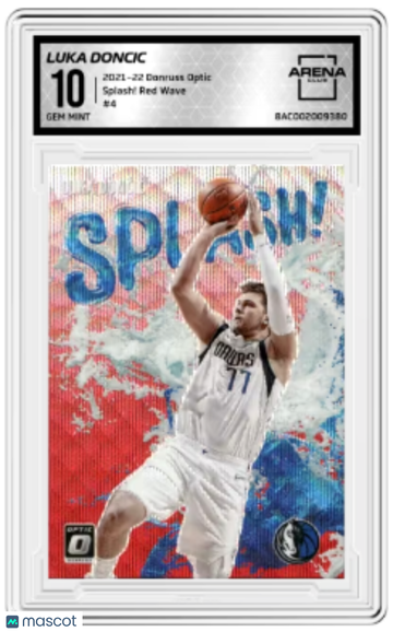 2011 2021-22 Donruss Optic Splash! Red Wave Luka Dončić #4 Arena Club 10