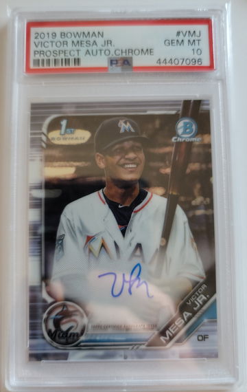 Victor Mesa Jr. 2019 Bowman Chrome Auto PSA 10