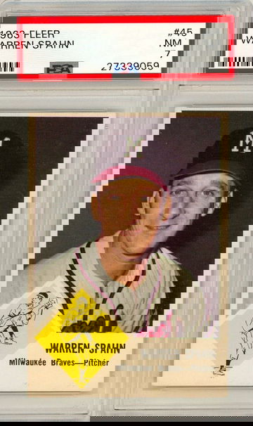 1963 Fleer Warren Spahn #45 PSA 7 P1354