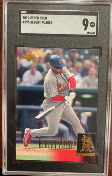 Albert Pujols 2001 Upperdeck Rookie SGC 9 HOF INVEST 702 Hr One of 6 Players 3000 hits & 500 HR