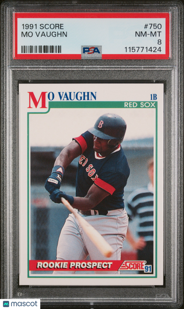 1991 Score Mo Vaughn #750 PSA 8