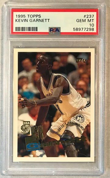 Kevin Garnett 1995 Topps Rookie Card #237 - PSA 10 Gem Mint