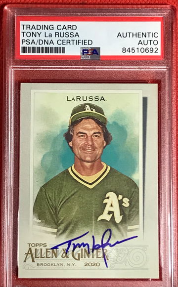 Tony LaRussa AutO 2020 Allen & Ginter PSA/DNA