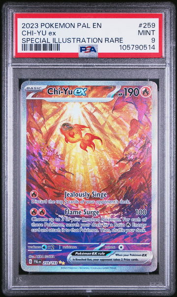 2023 Pokemon Scarlet and Violet Paldea Evolved Special Illustration Rare Chi-Yu Ex #259 PSA 9