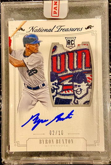 2015 BYRON BUXTON NATIONAL TREASURES SICK RC Rookie PATCH Auto #2/10