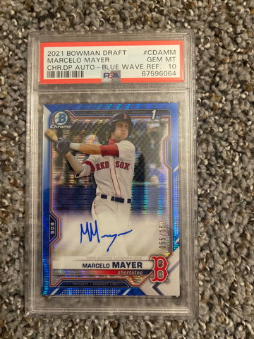 Marcelo Mayer Bowman Draft auto Blue Wave PSA 10
