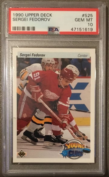 1990 Upper Deck Sergei Fedorov Young Guns Rookie RC PSA 10