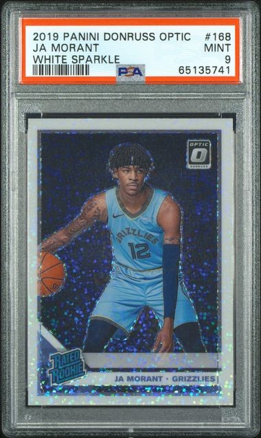2019-20 Ja Morant Donruss Optic Rated Rookie White Sparkle RC 