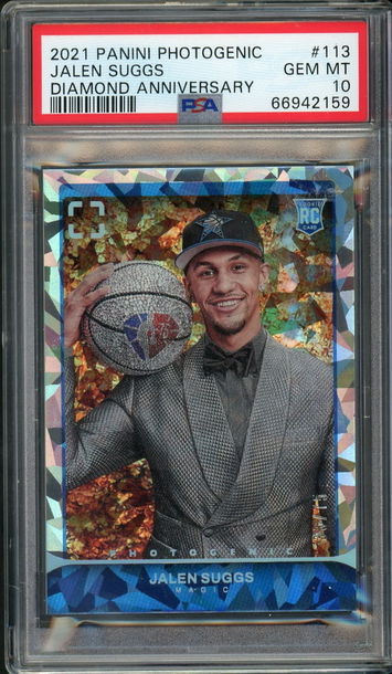 2021 Photogenic Jalen Suggs Diamond Anniversary /75 PSA 10