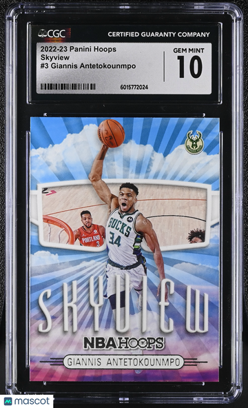 2022-23 Panini Hoops Giannis Antetokounmpo #3 Skyview CGC 10