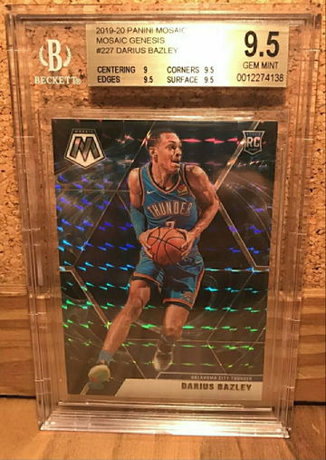Darius Bazley 2019 Mosaic Genesis RC BGS 9.5