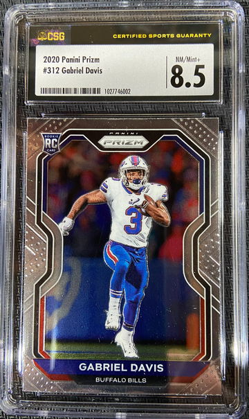2020 Panini Prizm ROOKIE Gabriel Davis CSG 8.5