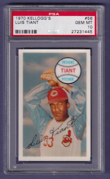 1970 Kellogg's #56 Luis Tiant PSA 10