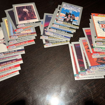 1990 Pro Set Super Bowl Theme Art Complete Set of 24
