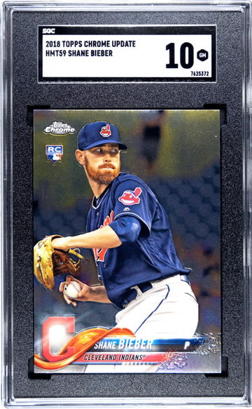 2018 Topps Chrome #HMT59 Shane Bieber Update Series SGC 10