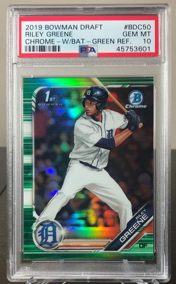 Riley Greene Green Refractor 93/99 2019 Bowman Draft