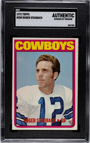 1972 Topps #200 Roger Staubach SGC A (BillsGridironGreats)