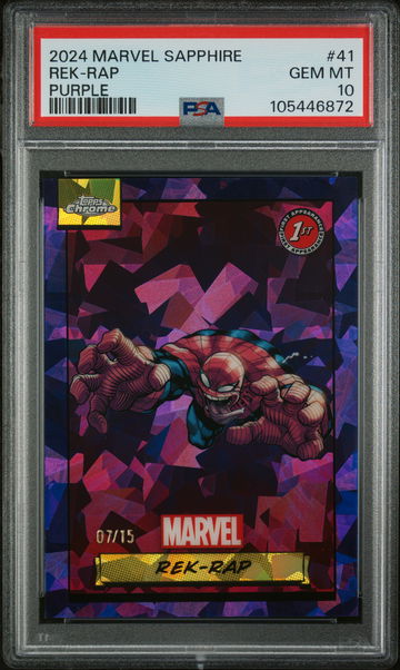 2024 Marvel Sapphire Purple Rek-Rap #41 PSA 10 /15