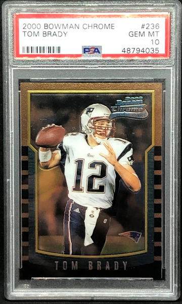 2000 Bowman Chrome Tom Brady Newer PSA Label