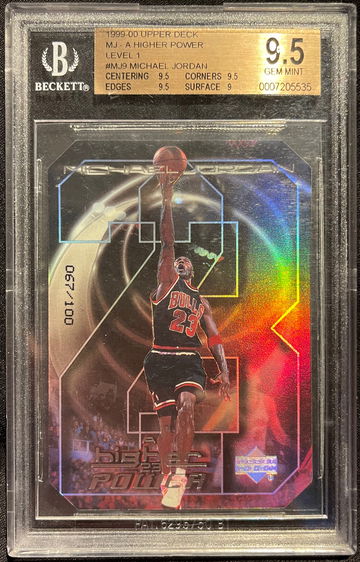 1999-00 UD Michael Jordan Higher Power /100 Level 1 BGS 9.5