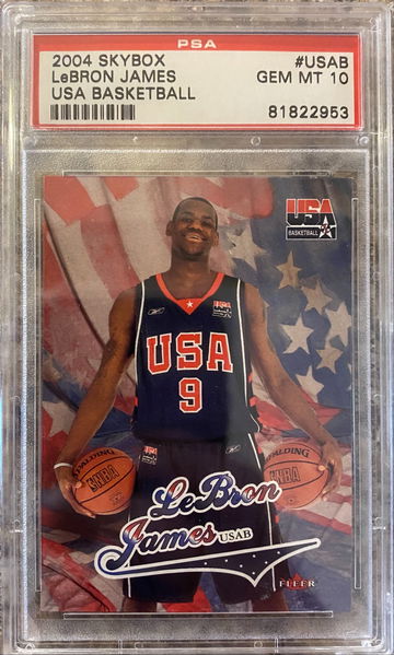 2004 Skybox Lebron James USA PSA 10