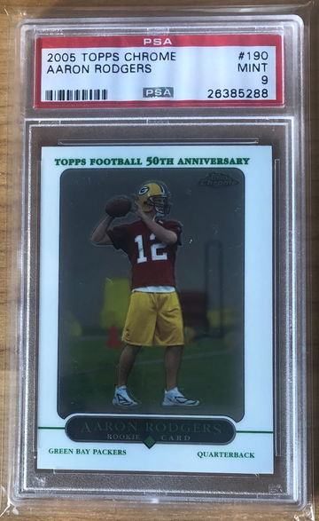 2005 Topps Chrome #190 Aaron Rodgers RC PSA 9 Mint MVP