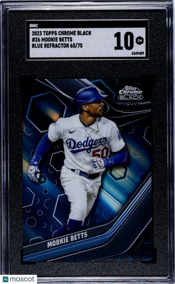 2023 Topps Chrome Black Mookie Betts #26 Blue Refractor SGC 10