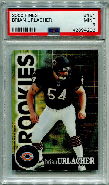 2000 Finest Brian Urlacher Rookie Chicago Bears #151 PSA 9 MINT