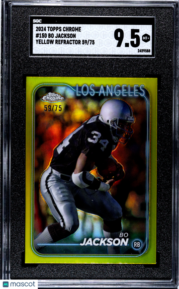 2024 Topps Chrome Bo Jackson #150 Yellow Refractor SGC 9.5