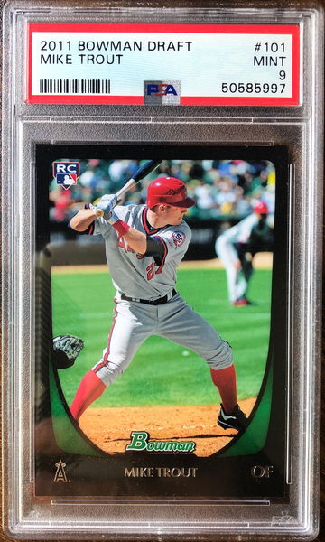 2011 Bowman Draft Mike Trout Rookie PSA 9
