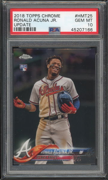 2018 Topps Chrome Update Ronald Acuna Jr HMT25 PSA10
