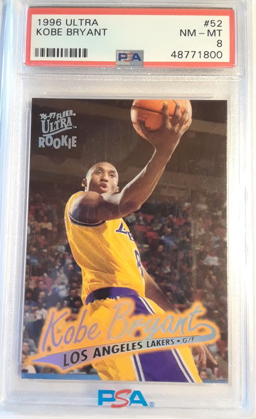 Kobe Bryant 1996-97 Fleer Ultra Rookie Card PSA 8 NM-MT #52