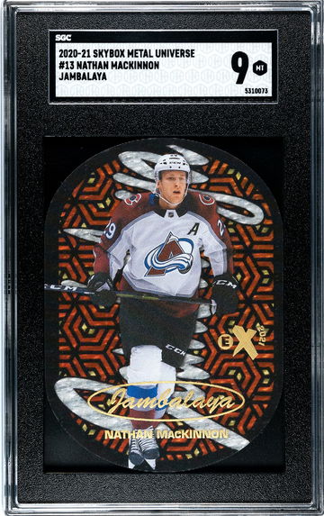 2020-21 Skybox Metal Universe Nathan Mackinnon Jambalaya SGC 9 Mint
